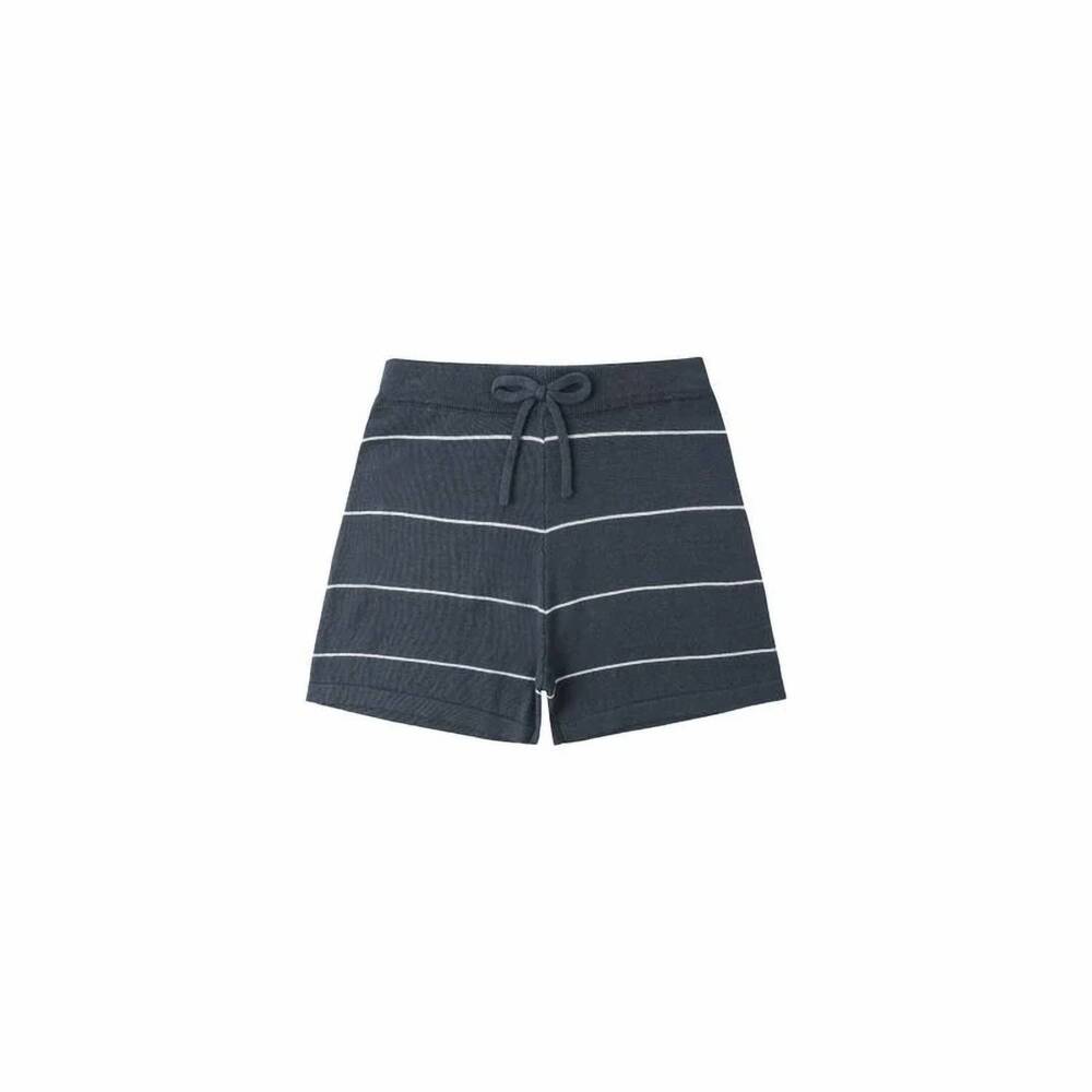 NEW RYLEE + CRU kids chandler knit short in navy stripe